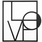 Love Sign Metal Lazer Kesim Tablo 7109 - 1