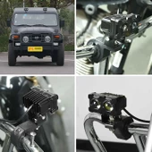Led Spot Işık ve Sarı Beyaz Projektör Lens Dikdörtgen Baykuş Led Off Road Lamba Motosiklet ve İş Makinesi Projektörü 12V-85V - 2