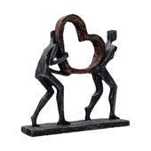 Kalp Taşıyan Çift Polyester Biblo - 3