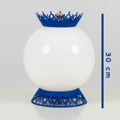 Taçlı Küre Abajur Lacivert - 2