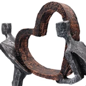 Kalp Taşıyan Çift Polyester Biblo - 4