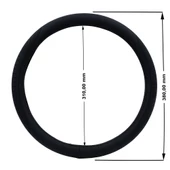 Oto Geçme Direksiyon Kılıfı Tırtıklı ve Desenli Suni Deri Siyah Renk TEQ-011BK - 3