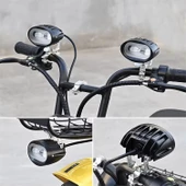 Led Spot Işık ve Beyaz Projektör Lens Oval Çift Gözlü Led Off Road Lamba Motosiklet ve İş Makinesi Projektörü 12V-85V - 7