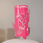 Kelebek Masa Lambası Pembe - 1