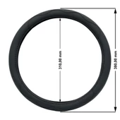 Oto Geçme Direksiyon Kılıfı Desenli Suni Deri Siyah Renk TEQ-012BK - 3