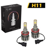 Mega Oto Market Slim Led Silver Edition Xenon Far Lambası Beyaz Renk 2S H11 Soket ile Uyumlu - 1
