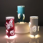 Kelebek Masa Lambası Pembe - 4