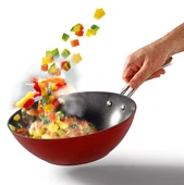 Bonera Pro-Plus 28cm Kırmızı Wok Tava & Titanyum Kaplama - 1