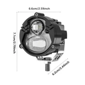 Led Spot Işık ve Beyaz Projektör Lens Yuvarlak Çift Gözlü Led Off Road Lamba Motosiklet ve İş Makinesi Projektörü 12V-85V - 3