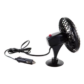 Mega Oto Market Araç İçi 12V Vantuzlu 5.5" 14 cm Mini Fan Vantilatör Pervane Çakmaklık Girişli Tüm Araçlarla Uyumlu - 6