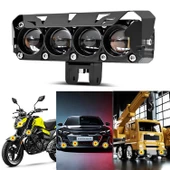 Led Spot Işık ve Sarı Beyaz Projektör Lens Dikdörtgen Baykuş Led Off Road Lamba Motosiklet ve İş Makinesi Projektörü 12V-85V - 2