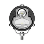 Led Spot Işık ve Beyaz Projektör Lens Yuvarlak Çift Gözlü Led Off Road Lamba Motosiklet ve İş Makinesi Projektörü 12V-85V - 1