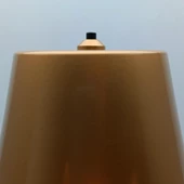 Konik Şapka Masa Lambası Metal Gold Gövde Şarjlı - 5