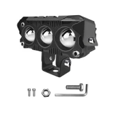 Led Spot Işık ve Sarı Beyaz Projektör Lens 3 Gözlü Dikdörtgen Baykuş Led Off Road Lamba Motosiklet ve İş Makinesi Projektörü 12V-85V - 3