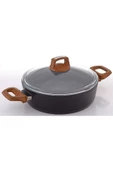 Bonera Vogue 28cm Ahşap Kulp Detaylı Granit Tekli Karnıyarık Tenceresi - 1
