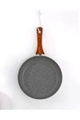 Bonera Vogue 24cm Ahşap Kulp Detaylı Granit Tekli Tava - 2