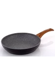 Bonera Vogue 24cm Ahşap Kulp Detaylı Granit Tekli Tava - 1
