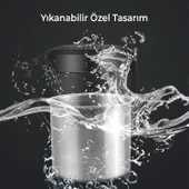 Araç İçi Mavi Işıklı Metal Küllük Krom Renk Kapaklı Yanmaz Koku Geçirmez - 3