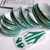 12mm Çift Şerit Yeşil Folyo Yapışkan Bant Araba Gövde Şerit Kaplama - 1