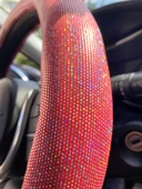 Hologram Noktalı Janjanlı Direksiyon Kılıfı Kırmızı - 5