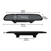 Mega Oto Market Gece Görüşlü 4.3" Ekranlı 18.5 mm IR Geri Görüş Kamerası 12V PMX2960 Siyah Tüm Araçlarla Uyumlu Universal - 11