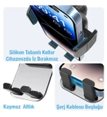 Araç İçi Telefon Tutucu Araba Havalandırma Tip Mekanik Kurmalı - 3