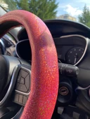 Hologram Noktalı Janjanlı Direksiyon Kılıfı Kırmızı - 4
