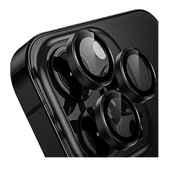 SHAZA Iphone 16 Pro / 16 Pro Max İle Uyumlu Darbeye Dayanıklı Mekanizmalı Safir Kamera Lens Koruyucu Siyah - 1