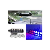 Oto Cam Içi 6 Ledli Escort Lamba Led Çakar Lambası Vantuzlu - 5