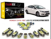 Honda Civic FB7 2012 Model LED İç Aydınlatma Ampul Seti FEMEX Parlak Beyaz - 1