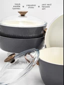 Bonera Diana 7 Parça Kristal Gold Kulp Tencere & Tava Seti - 3