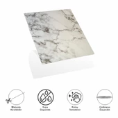 Decohandy 30x30 Cm Pvc Duvar Karosu 4'Lü Paket - Siyah Beyaz Mermer thumbnail 1