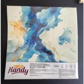 Decohandy 30x30 Cm Pvc Duvar Karosu 4'lü Paket - Mavi Desen thumbnail 1