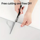 Vinil Beyaz Mermer Desenli Alüminyum Plastik Duvar Sticker thumbnail 3