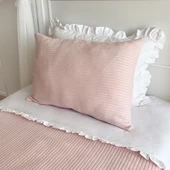 Pike Takımı Tek Kişilik Örgü Desen-Açık Pembe - 1