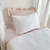 Pike Takımı Tek Kişilik Örgü Desen-Beyaz - 2