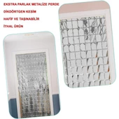 Metalize Gümüş Kapı Perdesi - 2