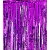 Işıltılı Duvar ve Kapı Perdesi Mor Renk thumbnail 2