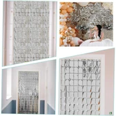 Metalize Gümüş Kapı Perdesi - 1