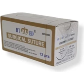 RTMED - CHROMİC CATGUT KROMİK KATGÜT EMİLEBİLİR SUTUR DAİRE TERS KESİM 150CM NO:3 12 ADET (1 PAKET) - 1