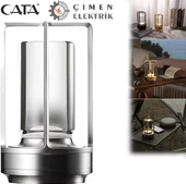 CATA CT 8439 Vegas Şarjlı Masa Lambası Krom 3 Fonksiyonlu (1800K-2800K-6400K) - 1