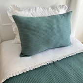 Pike Takımı Tek Kişilik Örgü Desen-Indigo Mavi - 2