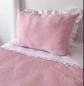 Pike Takımı Tek Kişilik Örgü Desen-Koyu Pembe - 1