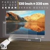 UpWay HY300 Ultra HD 1280x720 Piksel 1800 Lümen HDMI Multimedia Projeksiyon Cihazı - 3