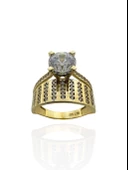 Alyans Tektaş İkili Günlük 8 Ayar Altın Yüzük thumbnail 1