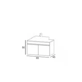 Denko Etna 65 cm MDF Hazar Banyo Dolabı Alt Modül, Lavabo - 3