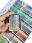 5mm Altın folyo baskılı İnce Yapışkanlı dekoratif maskeleme Kağıdı, Desenli bant 10 lu - Uçak - 1
