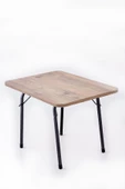 Exent 45X60 cm Kamp Sehpası, Piknik, bahçe balkon plaj sehpası Katlanır Sehpa-Atlantik Çam - 1