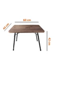 Exent 45X60 cm Kamp Sehpası, Piknik, bahçe balkon plaj sehpası Katlanır Sehpa-Atlantik Çam - 2
