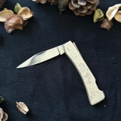 Sürmene El Yapımı Gravür İşlemeli Çelik çakı SRM200 thumbnail 2